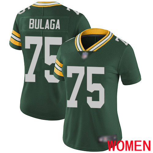 Green Bay Packers Limited Green Women #75 Bulaga Bryan Home Jersey Nike NFL Vapor Untouchable->women nfl jersey->Women Jersey